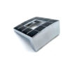Greep vierkant glanzend chroom ingelegd met zwarte glitter groot 49mm - Afbeelding 2