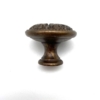 Knop Brons Antiek rond Eikenbladeren 30mm 1