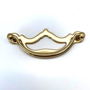 Drawer handle Brass shiny horizontal 115mm