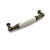 Ladegreep Messing Porselein antiek 108mm
