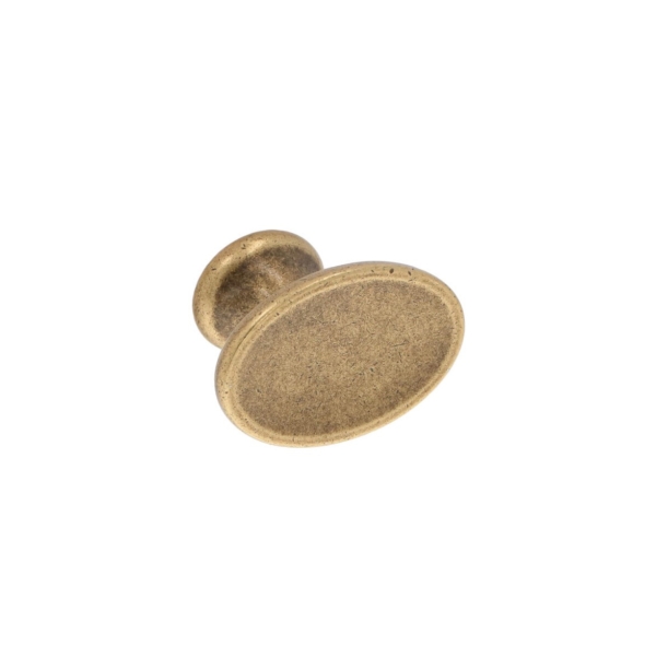 Button Brass antique Oval 42mm