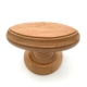 Knob handle beech wood on round rosette oval with milled edge small (1 pair) 82x32mm