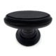 Knopkruk ebbenhout zwart op rond rozet ovaal met freesrand (1 paar) 82x32mm