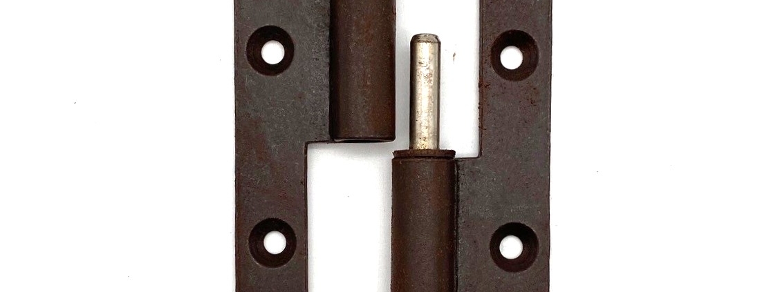 Paumelle afneembaar scharnier ijzer kleur roest LINKS 160x60mm