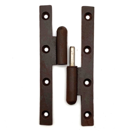 Paumelle afneembaar scharnier ijzer kleur roest LINKS 160x60mm