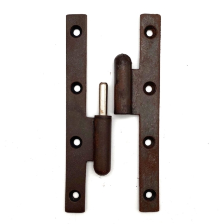 Paumelle afneembaar scharnier ijzer kleur roest RECHTS 160x60mm