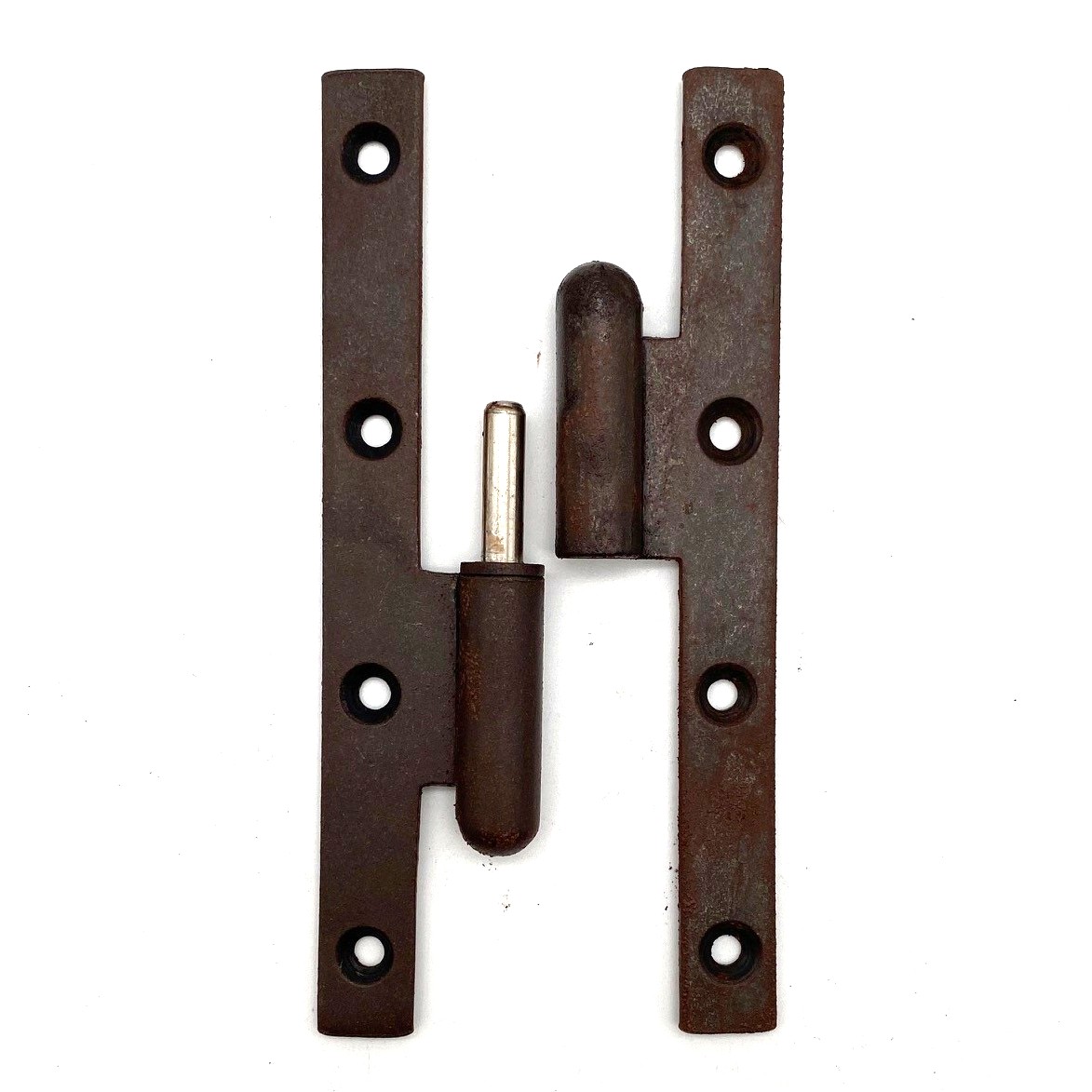 Paumelle afneembaar scharnier ijzer kleur roest RECHTS 160x60mm