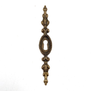 Key plate Brass Antique Curls and knots vertical 130x21mm