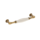 Romantic Handle Antique Brass with White Porcelain Inlay 128mm