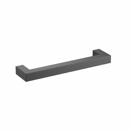 Square Furniture Handle Black Matte Stainless Steel 128mm