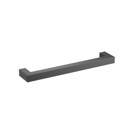 Square Furniture Handle Black Matte Stainless Steel 160mm