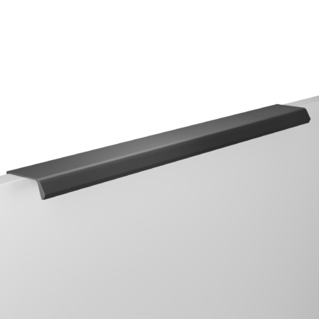 Profilgriff, mattschwarzes Aluminium, 350 mm, zum Anschrauben an der Innenseite des Schranks
