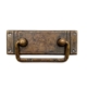 Schubladengriff, antikes Messing, vier horizontale Streifen, 95 mm